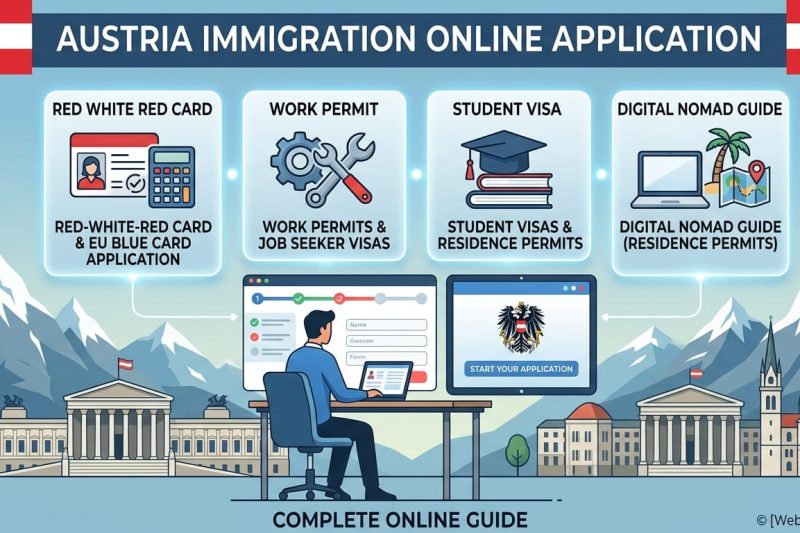Austria Immigration Online Application: Red White Red Card, Work Permit, Student Visa & Digital Nomad Guide